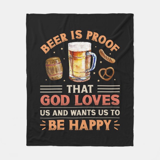 Beer Fleece Blanket (Front)