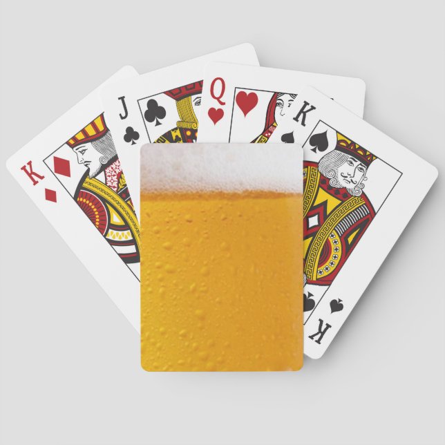Beer Foam 3 Playing Cards, Standard Index faces Playing Cards (Back)