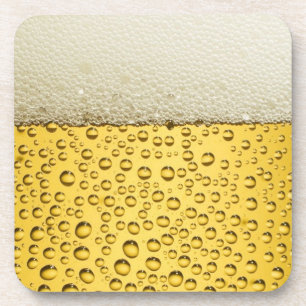 Beer Foam Hard Plastic coasters with cork back