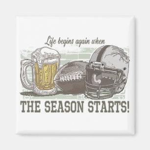 Beer & Football by Mudge Studios Magnet