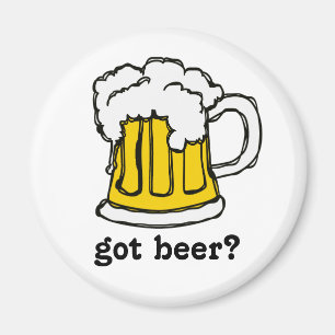 Beer! Frothy Bubbly Mug of Brew Magnet