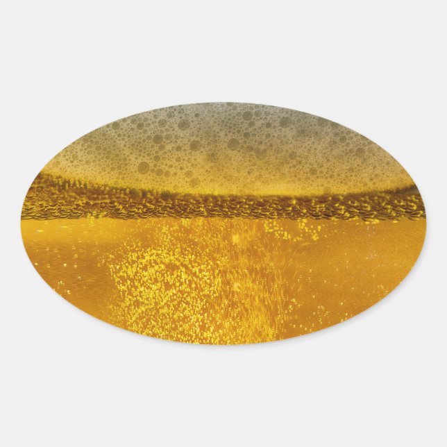 Beer Galaxy a Celestial Quenching Foam Oval Sticker (Front)
