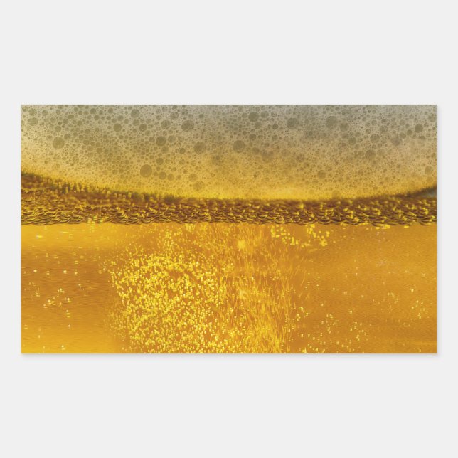 Beer Galaxy a Celestial Quenching Foam Rectangular Sticker (Front)