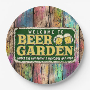Beer Garden Paper Plate