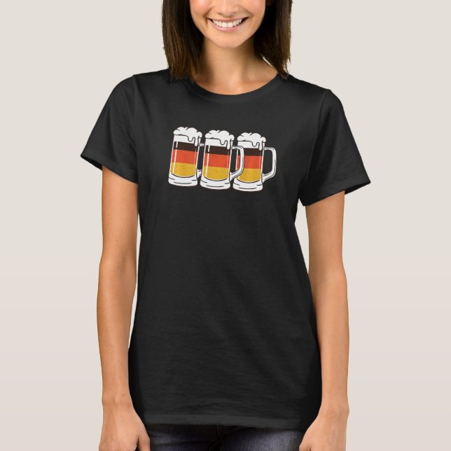 Beer Germany flag German flag beer mug T-Shirt (Front)