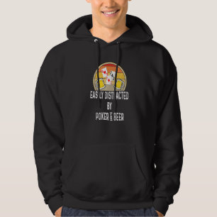 Beer Gif Easily Distracted By Poker Beer Premium Hoodie