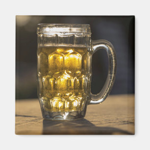 Beer glass beverage close up, India Magnet