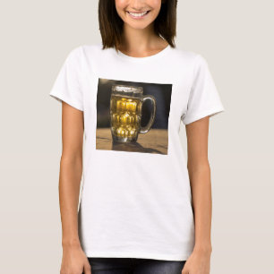 Beer glass beverage close up, India T-Shirt