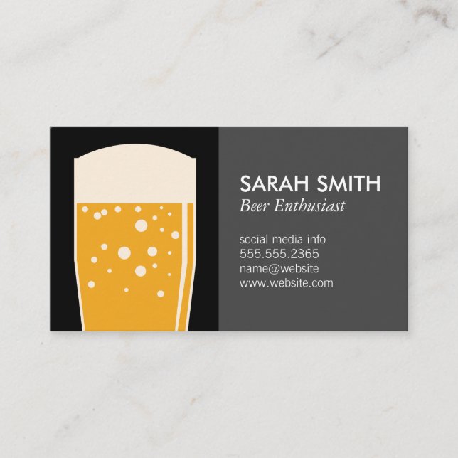 Beer Glass | Brewery Business Card (Front)