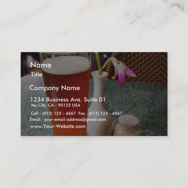 Beer Glass Business Card (Front)