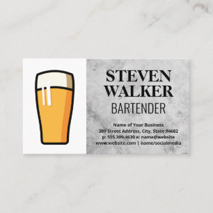 Beer Glass Logo Appointment Card