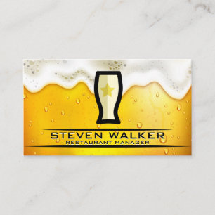 Beer Glass Logo Froth Appointment Card
