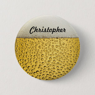 Beer Glass Personalise Photo 6 Cm Round Badge