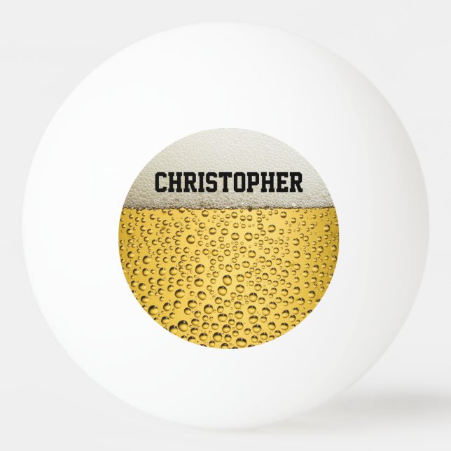 Beer Glass Personalise Ping Pong Ball (Front)