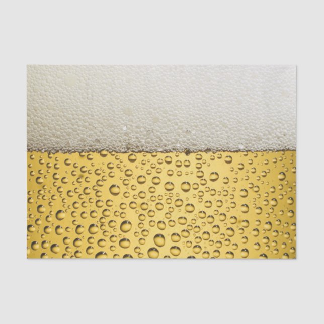 Beer Glass Personalise Tissue Paper (Front)