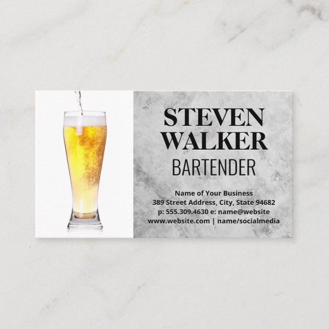 Beer Glass Pour Appointment Card (Front)