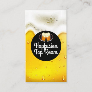 Beer Glass Toast Logo   Brewery Business Card