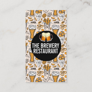 Beer Glass Toast Logo   Brewery Icons Business Card