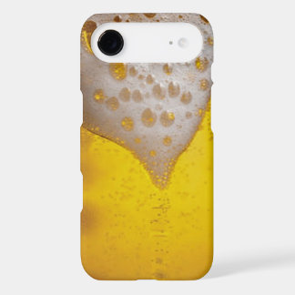 Beer Glass with Bubbles and Foam
