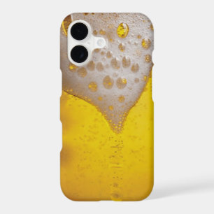 Beer Glass with Bubbles and Foam