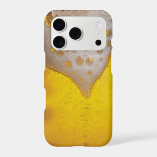Beer Glass with Bubbles and Foam