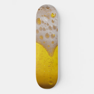 Beer Glass with Bubbles and Foam Skateboard