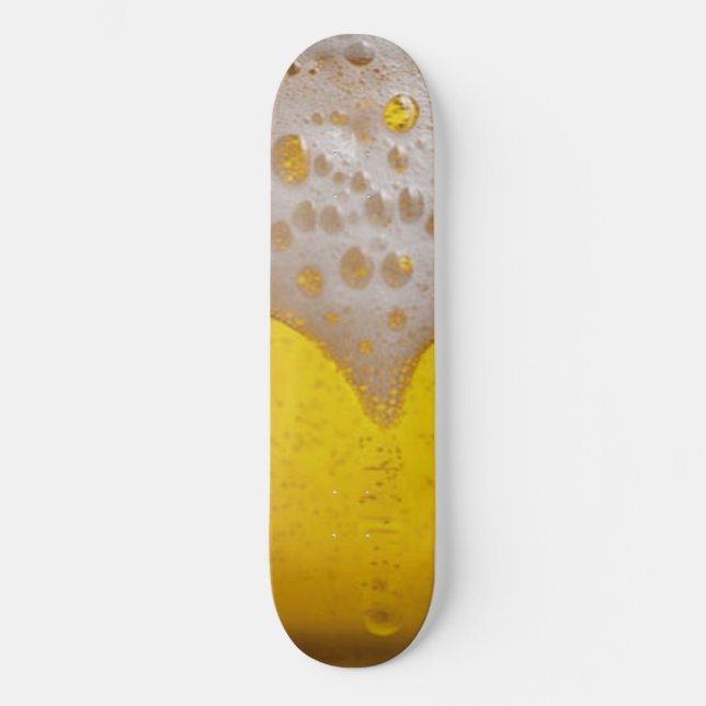 Beer Glass with Bubbles and Foam Skateboard (Front)