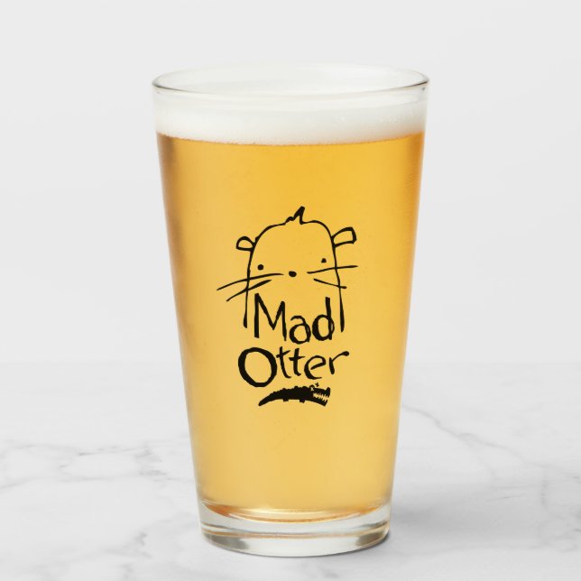 Beer Glass with Mad Otter logo (Front Filled)
