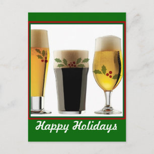Beer Glasses Holiday Greetings