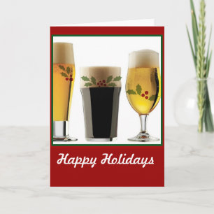 Beer Glasses Holiday Greetings