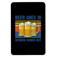 Beer Goes In Wisdom Comes Out Vintage Birthday