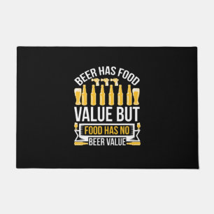 Beer Has Food Value Birthday Doormat