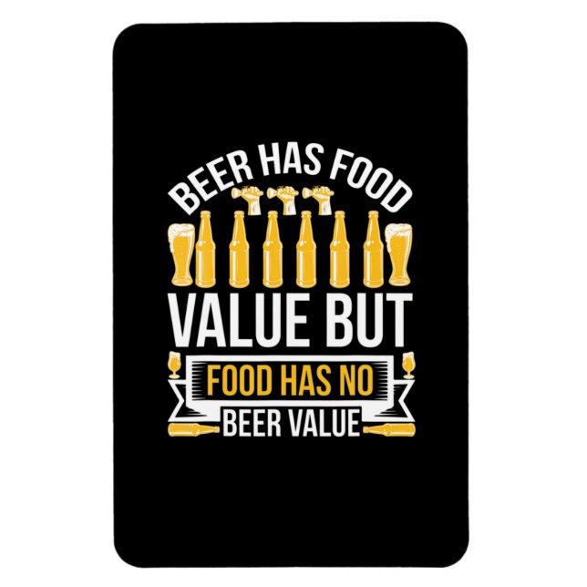 Beer Has Food Value Birthday Magnet (Vertical)
