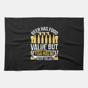 Beer Has Food Value Birthday Tea Towel