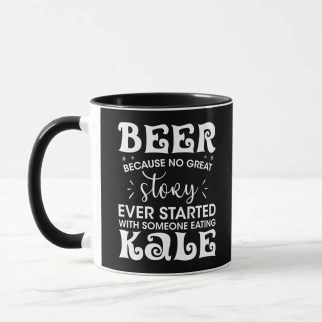 Beer Healthy drinking Alcohol anecdotes Kale Humou Mug (Left)