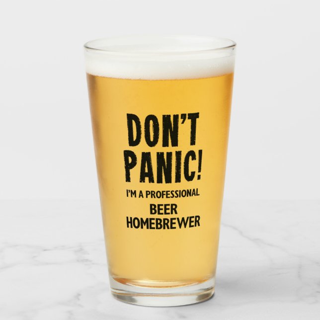 Beer Homebrewer Glass (Front Filled)