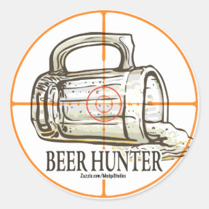 Beer Hunter Classic Round Sticker
