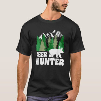 Beer Hunter Funny Bear Deer Beer Pun T Shirt