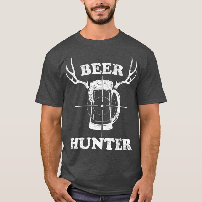 Beer Hunter Tshirt - Funny Craft Beer Lover (Front)