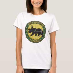 Beer Hunters of America (fun bear w/ antlers logo) T-Shirt
