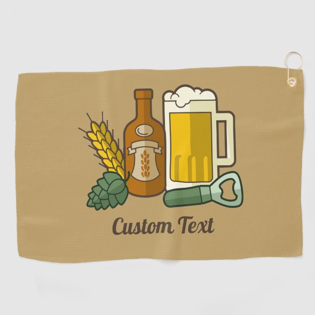 Beer Icons Golf Towel (Horizontal)