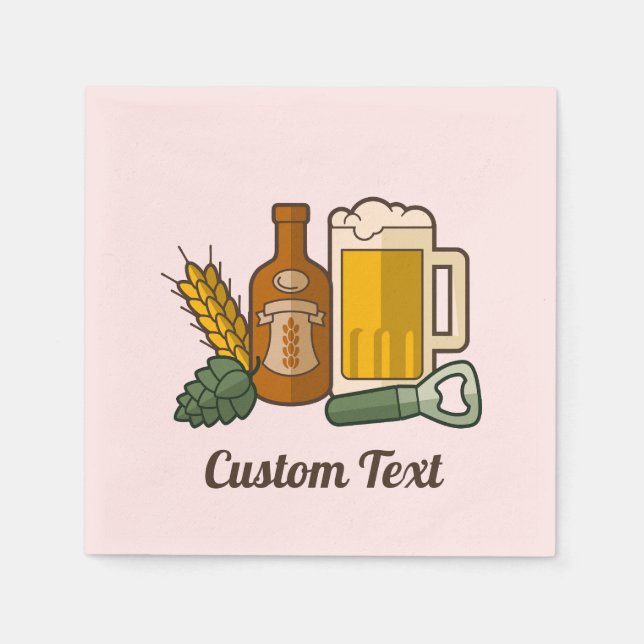 Beer Icons Napkins (Front)