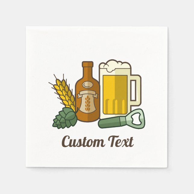 Beer Icons Napkins (Front)