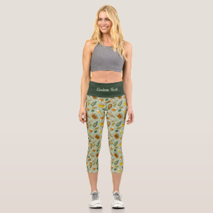 Beer Icons Pattern Capri Leggings