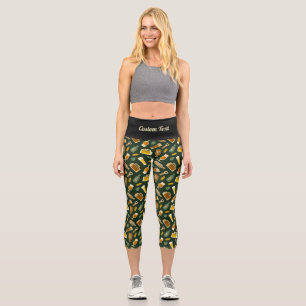 Beer Icons Pattern Capri Leggings