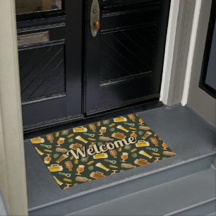 Beer Icons Pattern Doormat