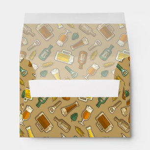 Beer Icons Pattern Envelope
