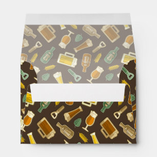 Beer Icons Pattern Envelope