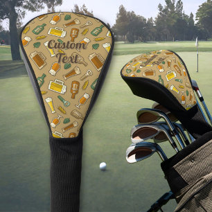 Beer Icons Pattern Golf Head Cover