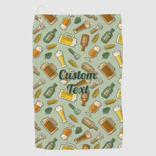 Beer Icons Pattern Golf Towel